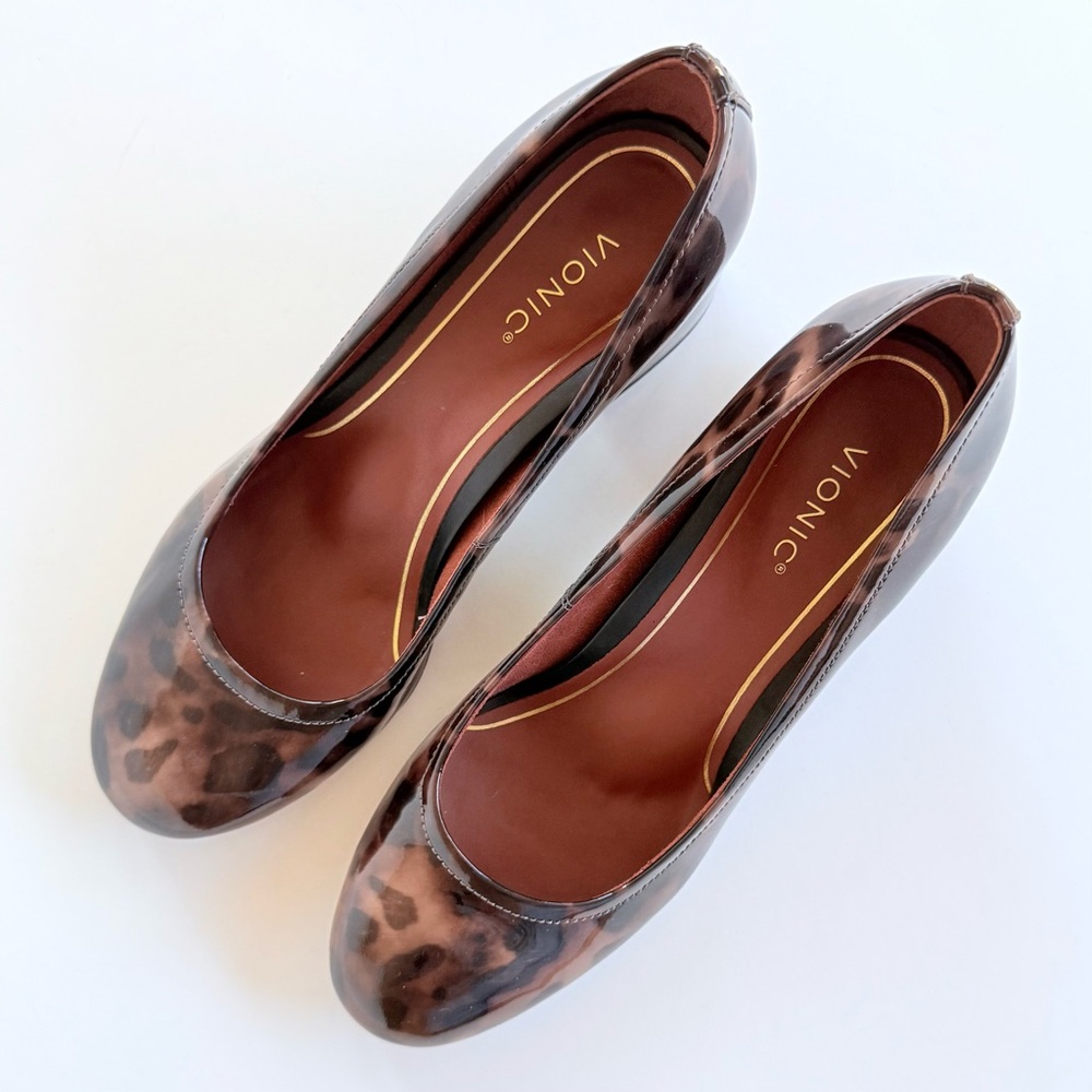 Vionic Carmel Leopard / Tortoise Shell Print Pate… - image 3